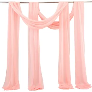 Vorhänge Für Den Hochzeitsbogenmanoa Tüll Aus Polyester, Weiß Und Beige, 75 X 600 Cm, 2er-set ‚Äì Für Eine Romantische Und Elegante Atmosphäre