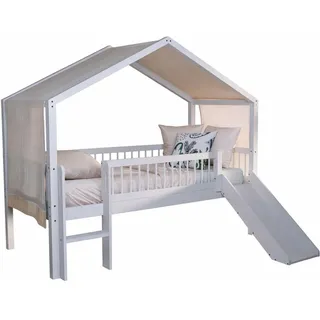 58 aufm Kessel Hausbett Keeley 90 x 200 cm Buche massiv lackiert weiß