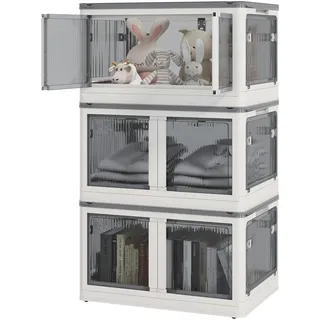 Homcom Aufbewahrungsbox 60 x 42 x 34 cm 3-tlg. weiß
