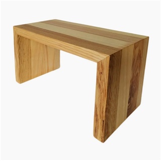 Madera Spielzeuge Fußhocker Zebra Fussbank Esche 19 (1 St), Handarbeit aus Deutschland beige