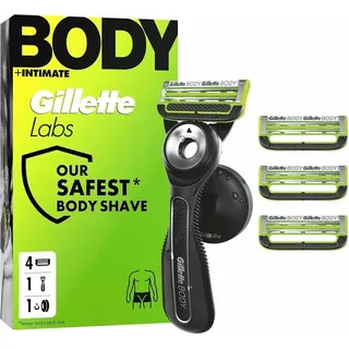 Gillette Labs Body + Intimate Rasierer + 4 Rasierklingen