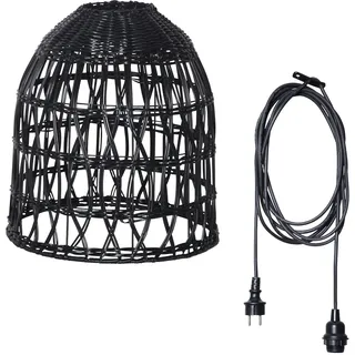 MARELIDA 1-flg. 30 cm Rattanstil schwarz