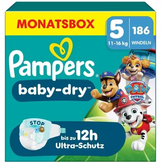 Pampers Baby-Dry Gr. 5 (11-16 kg) 186 St. Paw Patrol Edition