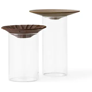Audo - Cresco Propagation Vase, braun / beige (2er-Set)