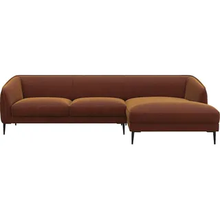 FLEXLUX Ecksofa Belle Designsofa, L-Form, B/T 288/149 cm, Skandinavisches Design, In hochwertiger Verarbeitung braun