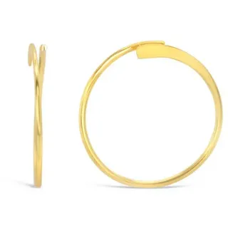 Ars-Argenti Paar Creolen Ohrringe Damen echt 925 Sterling Silber - 18K vergoldet (inkl. Schmuckbox), 925 Sterling Silber, Hypoallergen, Wasserfest, Nickelfrei goldfarben|silberfarben