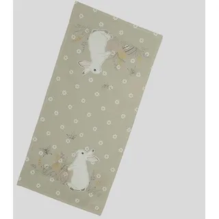 Raebel OHG Tischläufer 40 x 85 cm mit Kurbelstickerei Osterhasen in Ecru Ostern Frühling