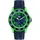 Dino 34 mm Silikongehäuse Blau Grün Silikonarmband Blau S