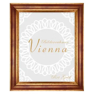Einzelrahmen Bilderrahmen Vienna, (1 Stück), 45x60 cm, Rot Gold, Holz rot 45 cm x 60 cm