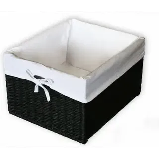 Regalkorb Schrankkorb *Dina* Korb Schwarz Korbbox 26,5x19x31,5 cm Organizer Aufbewahrung eckig
