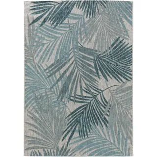 benuta Nest Outdoorteppich, Blau, Textil, Floral, Rechteckig, 240x340 cm, Oeko-Tex® Standard 100, wasserabweisend, Teppiche & Böden, Teppiche, Outdoorteppiche