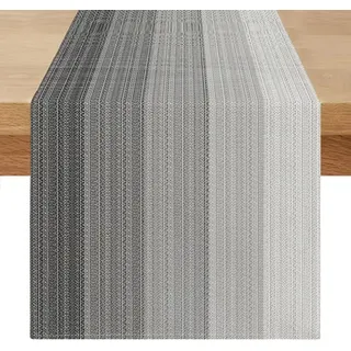 Grau Outdoor Frühling Sommer 40 x 100  Läufer Modern Vintage Leinenoptik Abwasch