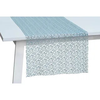 Pichler Tischset Tischband Tischläufer Mitteldecke Network, Denim, Größe:Deckchen rund 40 cm