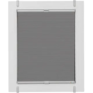 sunlines Plissee Start-up Style Honeycomb, verdunkelnd, ohne Bohren, verspannt, Klemmfix, verspannt mit Simply-Fix Klemmträger, Wabenplissee, nach Maß grau|silberfarben 60 cm x 95 cm
