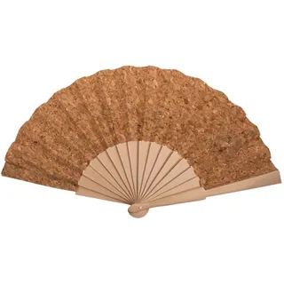 Schwäbische Albumfabrik Holz-Fächer mit Kork, ca. 24 cm