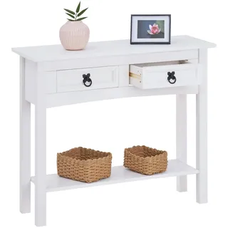 CARO-Möbel Rural Konsolentisch 88x73x32 cm weiß