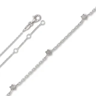 Fußkette ONE ELEMENT "Fußkettchen aus 925 Silber 25 cm", silber, Fußketten, Damen, Silber 925 (Sterlingsilber), Modern & klar – ein Stück für zeitlose Looks