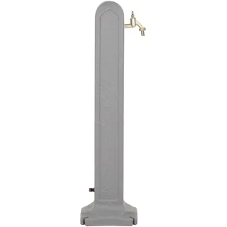 vidaXL Wasserzapfsäule 1-tlg hellgrau Steinoptik