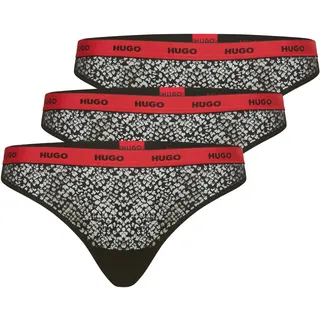 hugo underwear Triple Thong Lace Schwarz M