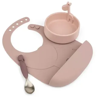 Done by Deer Peekaboo Set mit Lätzchen Deer Friends powder