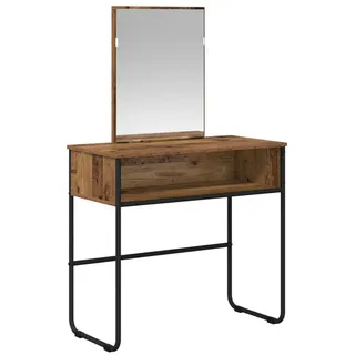 vidaXL Schminktisch mit Regal Altholz 81 x 40 x 131 cm Holzwerkstoff