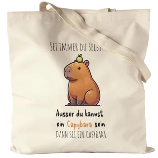 Hey!Print Sei immer du selbst außer du kannst ein Capybara sein Spardose lustig Wasserschwein - 1 Stück (1er Pack)