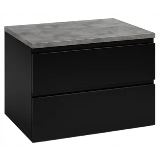 DEFTRANS Badezimmerschrank 60 x 50 cm Schwarz