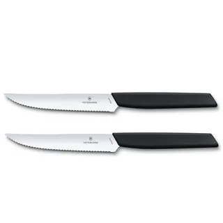 Victorinox Swiss Modern Steakmesser 12 cm 2-tlg. Wellen schwarz