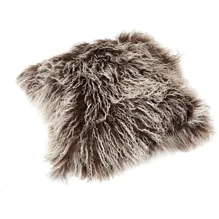 Reissner Lammfelle Tibet Lammfell Kissenbezug langflorig gelockt extraweich | 40x40cm JYB12 Farbe cappuccino (Tops)