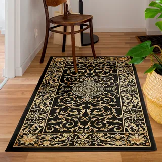 LUXOR LIVING Kendra Orientteppich 200 x 285 cm Schwarz/Weiß