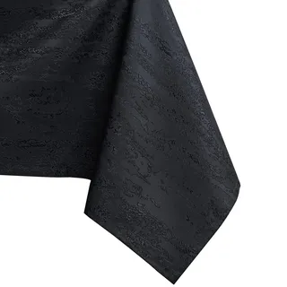 AmeliaHome Tischdecke 120x220 cm Tischtuch Tafeldecke Fleckschutz Lotuseffekt Abwaschbar Wasserabweisend Ornament Vesta schwarz