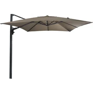Lesli Living Sonnenschirm Lesli Living Ampelschirm "Virgo Up" Taupe 3x3 m mit UV-Schutz 50+
