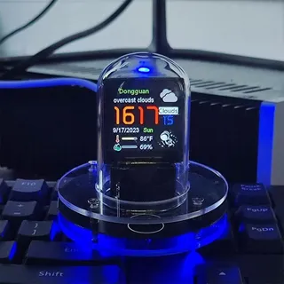 Glow Tube Clock Smart Wifi Networking Automatic Update Digital Computer Wifi Networking, Automatic Update, Animation Display, Electronic Album