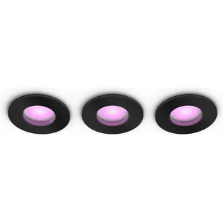 Philips Xamento 3er Pack rund schwarz