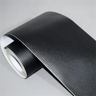 GQQGSHOP 10M Bordüre Tapete Selbstklebende PVC wasserdichte Tapete Bordüre Dekoration, Türrahmen Wandkantenschutz Home Wanddekoration for Wohnzimmer Badezimmer Küche Fliesen(Matte Black,6cm)