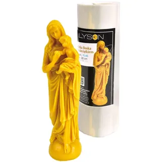 LYSON Kerzengießform Silikonform Die Gottesmutter Mit Dem Christkind Gießformen Kerzenherstellung Bienenwachskerzen Aromatherapie Kerzen 3D Geschenkidee selbstgemachte Kerzen wiederverwendbar