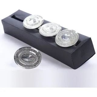 Kaemingk Serviettenhalter Serviettenring Serviettenhalter Metall silber rund oval Raute 4 tlg