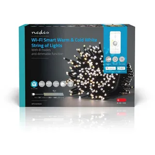 Nedis Lichterkette LED 20 m Warm bis Kühlen Weiß