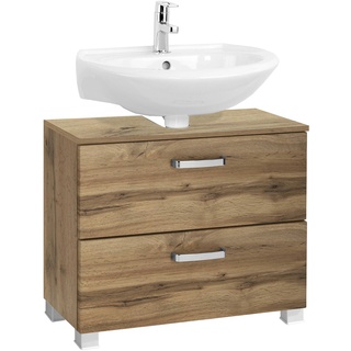 Held-Möbel Waschbeckenunterschrank Bologna Braun Eiche 70 cm