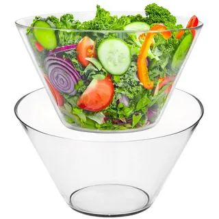 KONZEPT Salatschüssel Salatschüssel aus Glas, Glasschüssel für Salate, (2-tlg), Verfügbare Varianten: 3180 ml und 830 ml. Ø 25 cm