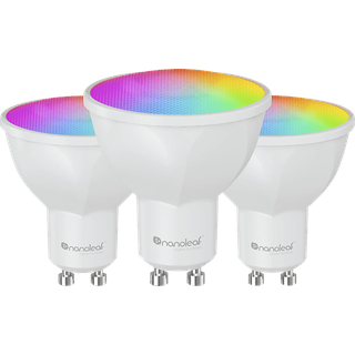 NANOLEAF Essentials Matter GU10 3er Pack Smarte Glühbirne Multicolor, Warmweiß, Tageslichtweiß