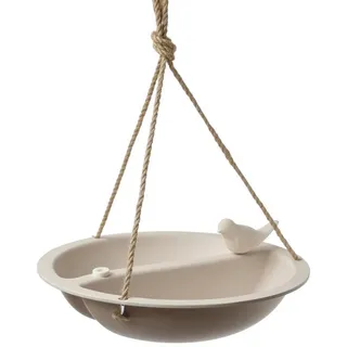 MARELIDA Vogeltränke mit Vögelchen zum Aufhängen 0 x 0 cm Beige/Weiß