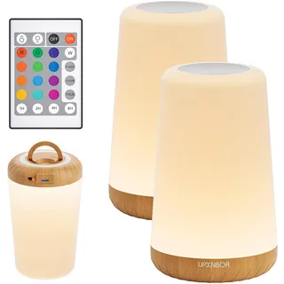 UPXNBOR LED Nachttischlampe, Nachtlicht für Schlafzimmer, Kinderzimmer 2PCS