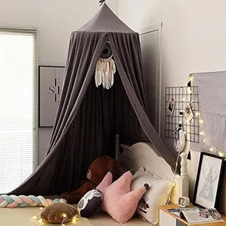 Baldachin Kinderzimmer Baby Baldachin Betthimmel Mädchen & Junge Hängende Moskiton für Schlafzimmer Spielzimmer Dekor Waschmaschinenfest Höhe 250cm