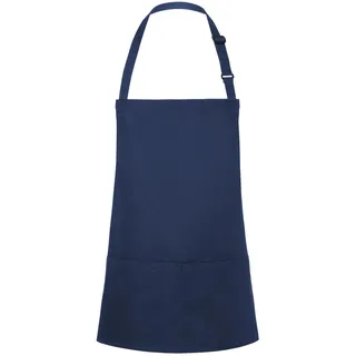 KARLOWSKY Kochschürze, Kurze Latzschürze Basic mit Schnalle und Tasche (One Size)
