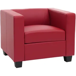 Sessel Loungesessel Lille ~ Leder, rot