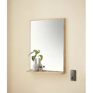 Home Affaire Badspiegel HOME AFFAIRE "CITY/GIRON, Spiegel in Wotan Eiche, Wandspiegel im zeitlosen Design", braun (eiche wotan dekor), B:60cm H:80cm T:12cm, Holzwerkstoff, Spiegel, Badspiegel, mit Ablagefläche, 60 cm breit