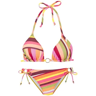 bruno banani Triangel-Bikini Damen orange bedruckt Gr.40 Cup C/D