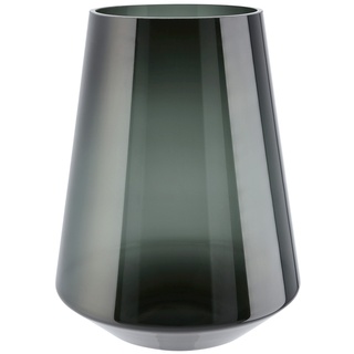 Vase , schwarz , Glas  , Maße (cm): H: 32  Ø: 24