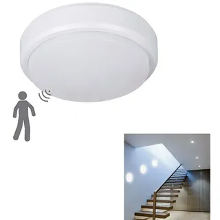 LED-Deckenspot 9W Rund Dome Decke mit Bewegungsmelder IP56 Weiß 6500K 1538